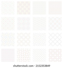seamless sashiko pattern vector set that you can easily  use or edit color