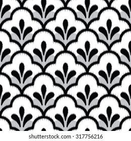 Seamless Scallop Ornament Background Pattern