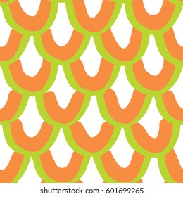 Seamless scallop scales background pattern