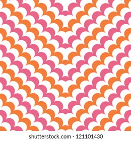 Seamless scallops chevron background pattern