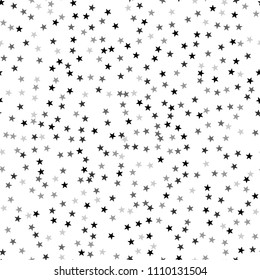 Seamless scandinavian monochrome stars pattern. Design for card, covers, package, wrapping paper etc. Stock vector