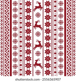 Seamless Scandinavian pattern for Christmas and New Year for winter hat, ugly sweater, jumper, paper or other designs.