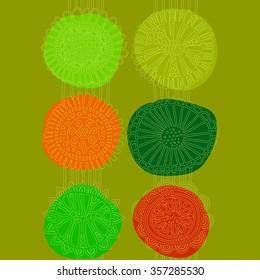 Seamless scandinavian pattern with flowers