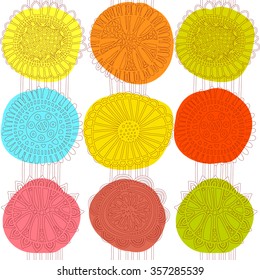 Seamless scandinavian pattern with flowers