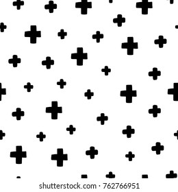 Seamless scandinavian pattern. Vector kids background with different elements. Design for prints, shirts and posters.