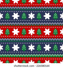 Seamless Scandinavian Sweater Pattern For Christmas