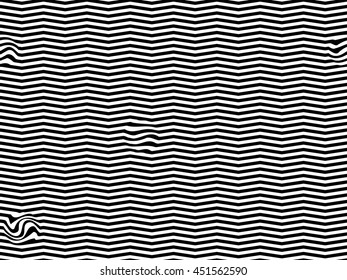 Seamless scandinavian zig zag abstract pattern. Black and white background. Stock vector.