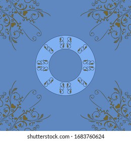 Diseño de la bufanda sin inconvenientes Patrón de madera de fondo azul