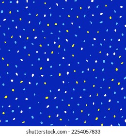 Nahtlose verstreute Farbtöne. Abstrakter minimaler Hintergrund. Polka dot texture. Chaotische kleine Flecken. Einfach bedruckt für Web, Umhüllung, Oberfläche, Textilien, Gewebe.