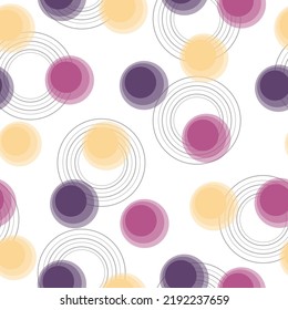 Seamless scattered confetti fall chaotic decor. Abstract vector illustration. White Vector Spot Birthday.