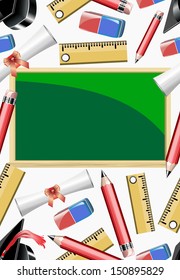 Seamless school background, back to school pattern
