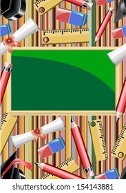 Seamless school background, back to school pattern