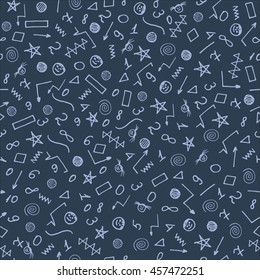 Seamless school background. wallpaper. black background. for registration of a notebook, textbook, web site, web design, fabric, material. vector illustration.