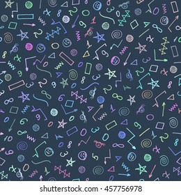 Seamless school background. wallpaper. white background. for registration of a notebook, textbook, web site, web design, fabric, material. vector illustration.