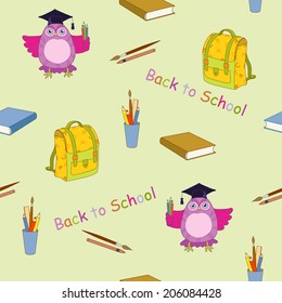 Seamless for school with owl