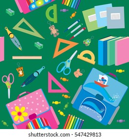 seamless school pattern