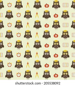 seamless school pattern design. vector illustration