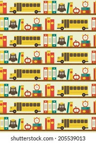 seamless school pattern design. vector illustration