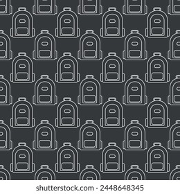 Seamless school pattern. Hand drawn doodle school background. Education illustration