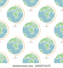 Seamless school pattern. Hand drawn doodle school background