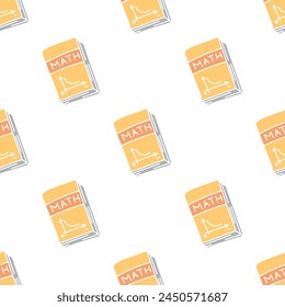 Seamless school pattern. Hand drawn doodle school background