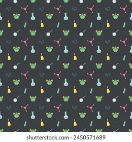 Seamless school pattern. Hand drawn doodle school background