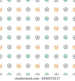 Seamless school pattern. Hand drawn doodle school background. Education illustration