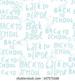 Seamless school pattern, vector illustration. 