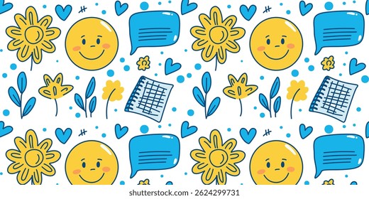seamless school pattern , vector illustration