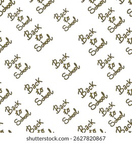 Seamless school themed pattern featuring motivational typography celebrating student return, academic spirit, learning journey with cheerful graphic design