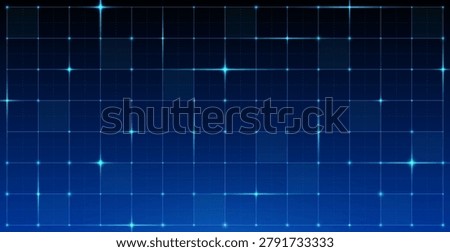 Seamless sci fi HUD grid background. Blue green glowing digital network overlay texture pattern vector. Futuristic spaceship electronic screen GUI dashboard radar line element.