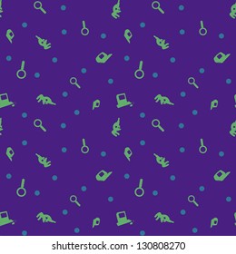 Seamless science pattern. Colorful banner. Geometric retro background. Retro triangle background