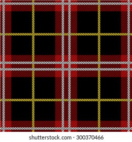 Seamless Scottish tartan plaid pattern. Abstract vector background. Red and black with white stripes. Backgrounds & textures shop.