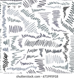 Seamless scribble background - hand drawn doodle vector.