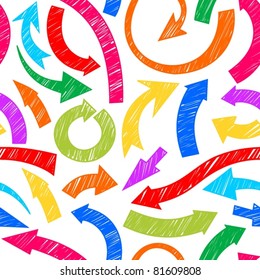 seamless scribbled Arrow background
