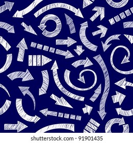 seamless scribbled Arrow background