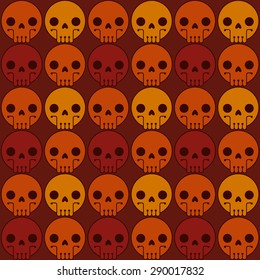Seamless Scull Pattern, colorful, vector