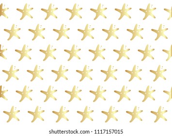 Seamless sea cute pattern with starfish summer pattern vector