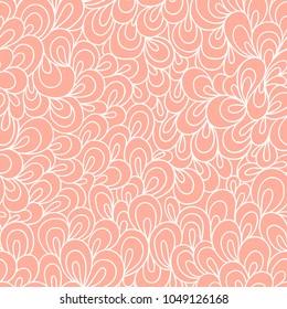 Seamless sea hand-drawn pattern, wavy background. Vector illustration in hand drawn style. Simple line repeated design for wallpaper or fabric.