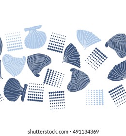 Seamless sea horizontal pattern, halftone.