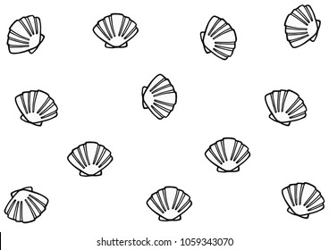 Seamless sea on white background.