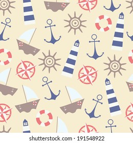 Seamless sea pattern