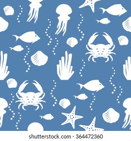 Seamless sea pattern