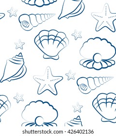 Seamless sea pattern