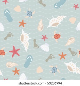 Seamless sea pattern