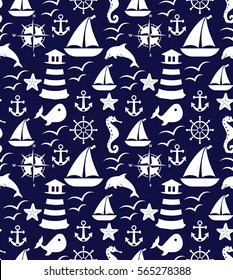 Seamless sea pattern 