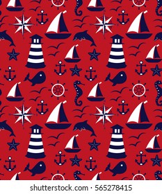 Seamless sea pattern 