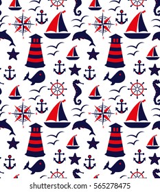 Seamless sea pattern 