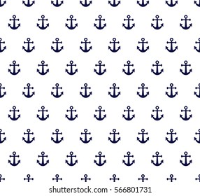 Seamless sea pattern in anchor