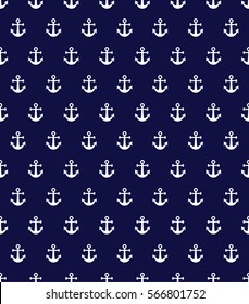 Seamless sea pattern in anchor